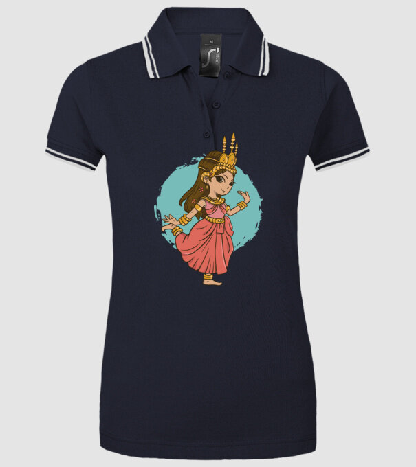 Prințesă drăguță model albastru închis pe tricou