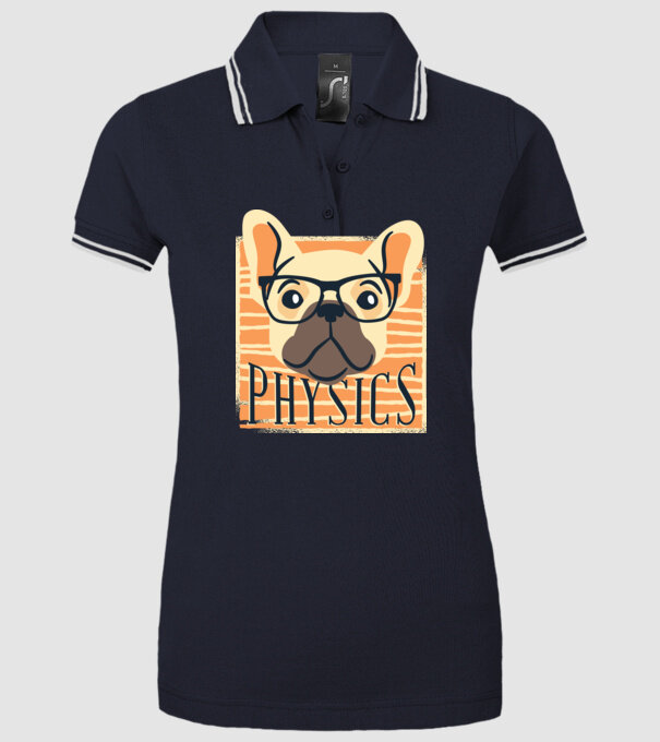 Câine Fizică model albastru închis pe tricou