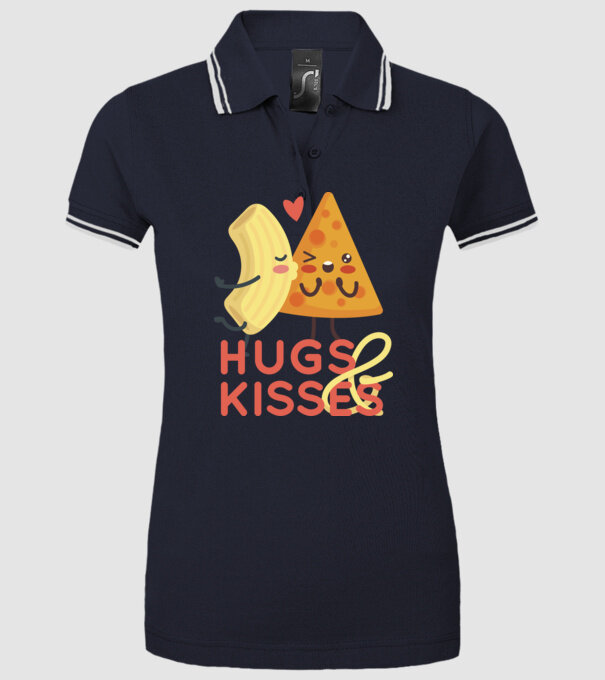 'Hawaii pizza dragoste tricou drăguț Valentine''s Day' model albastru închis pe tricou
