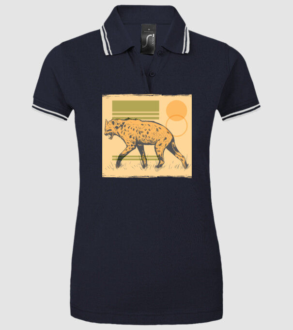 Hienă model albastru închis pe tricou