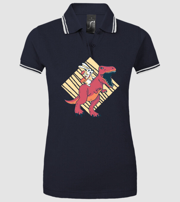 Dinozaur de Paște model albastru închis pe tricou