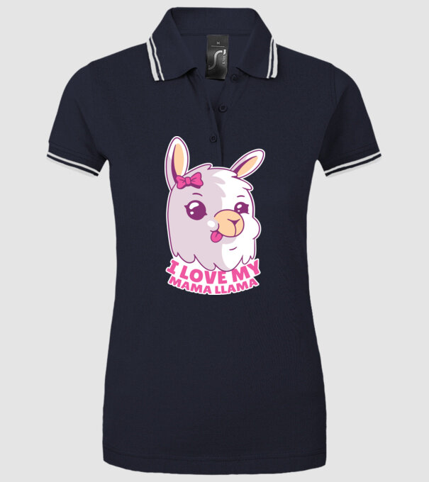 I Love My Papa Llama tricou drăguț cu lamă pentru bunica model albastru închis pe tricou