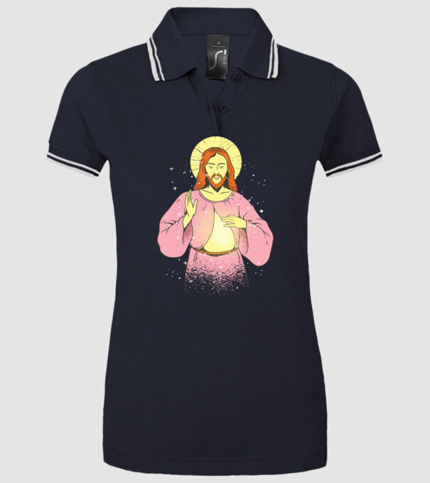 Iisus Hristos model albastru închis pe tricou