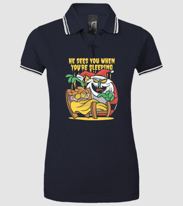 Elf de Crăciun model albastru închis pe tricou