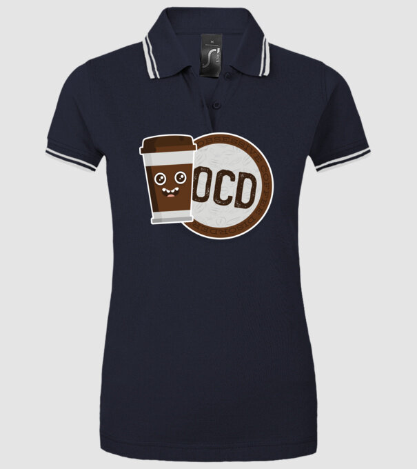 Cafea Dragoste și dependență model albastru închis pe tricou