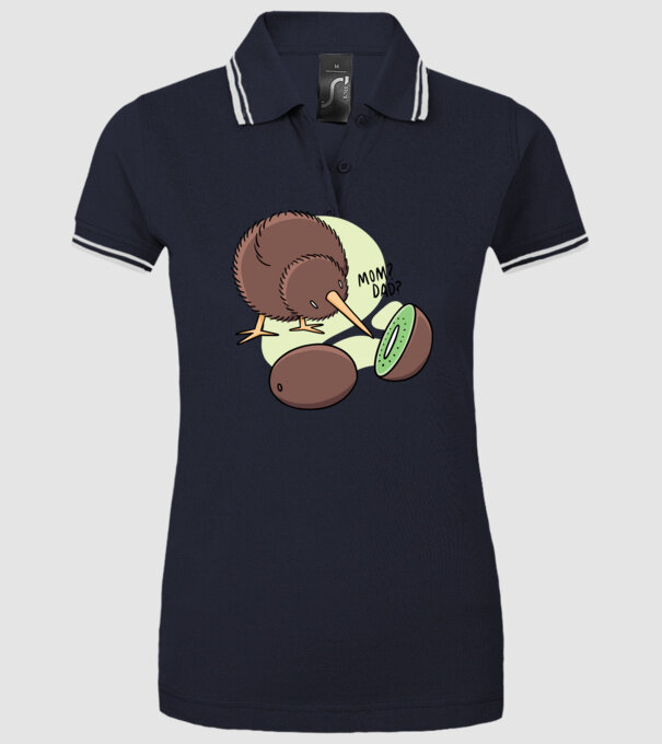 Familie Kiwi model albastru închis pe tricou