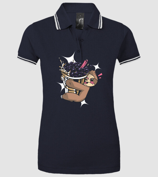 Leneșului îi place ceaiul bubble model albastru închis pe tricou