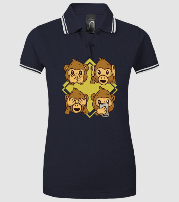 Icoane maimuță model albastru închis pe tricou