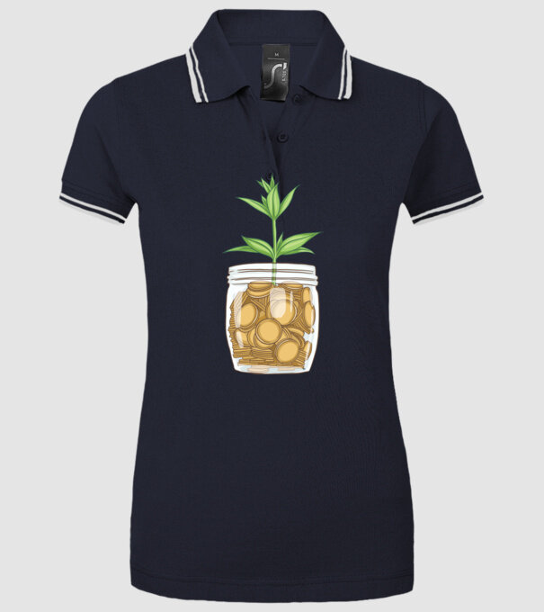 Plantă pușculiță porcușor model albastru închis pe tricou