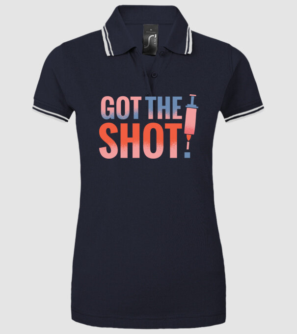 Am fost vaccinat model albastru închis pe tricou