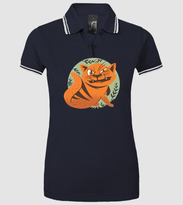 Pisică Supărată model albastru închis pe tricou