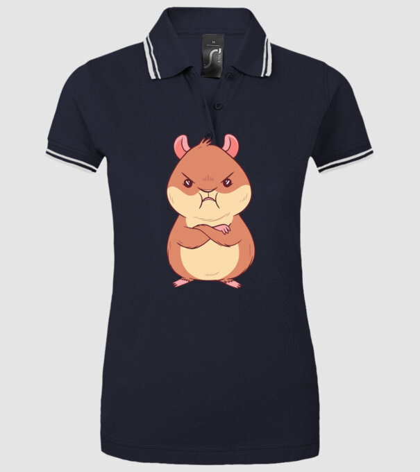 Hamster furios model albastru închis pe tricou