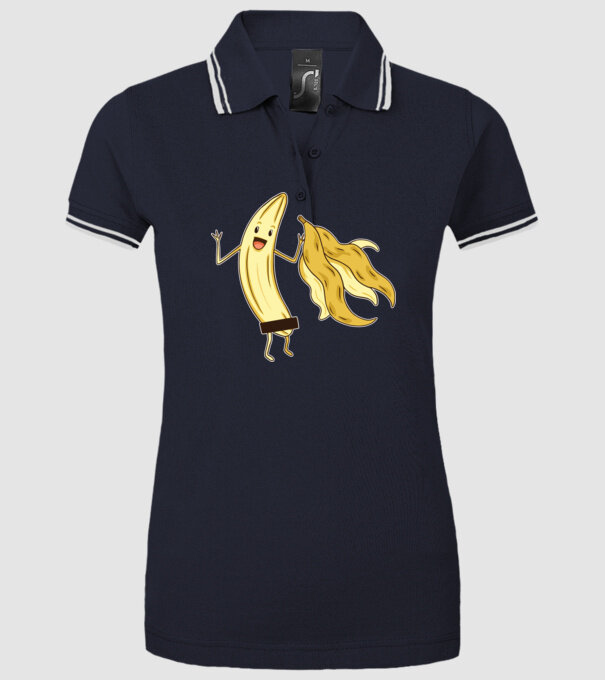 Banană goală model albastru închis pe tricou