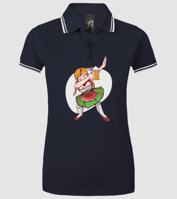Oktoberfest DAB Fată cu ulcior model albastru închis pe tricou