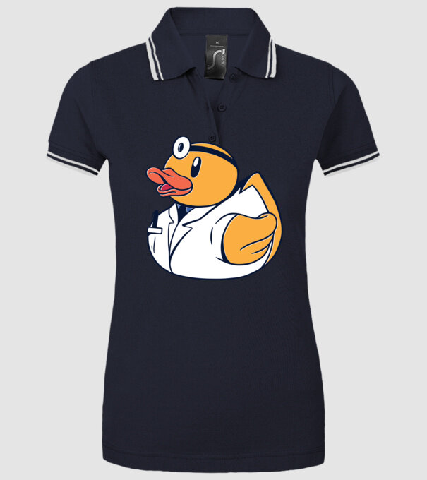 Medic Rățușcă de cauciuc model albastru închis pe tricou