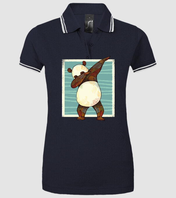 Panda DAB dans model albastru închis pe tricou