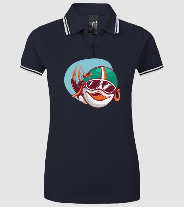 Pinguin Zburător model albastru închis pe tricou