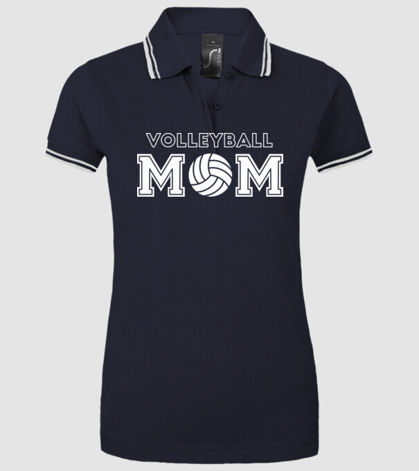 Mamă voleibalistă model albastru închis pe tricou