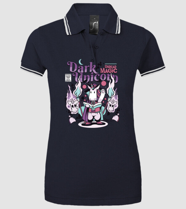 Magie neagră Unicorn model albastru închis pe tricou