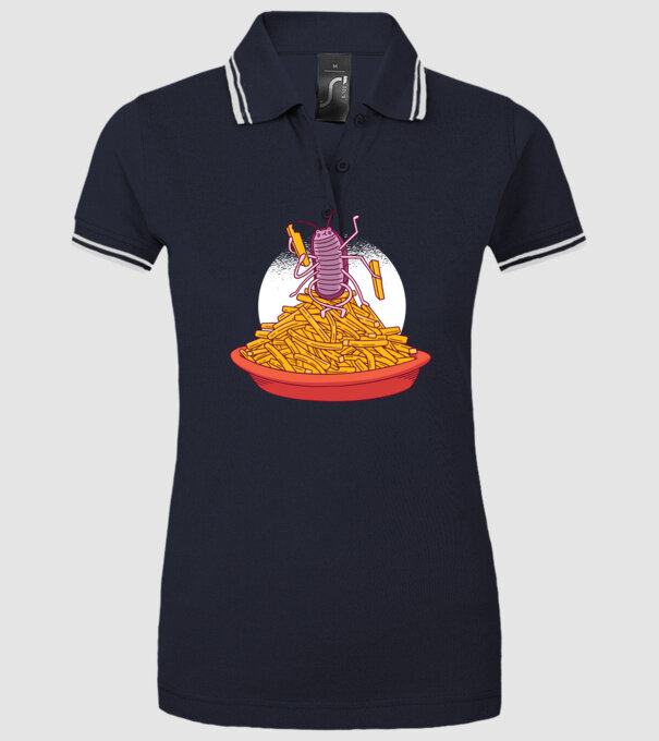 Insectă de Cartofi prăjiți model albastru închis pe tricou