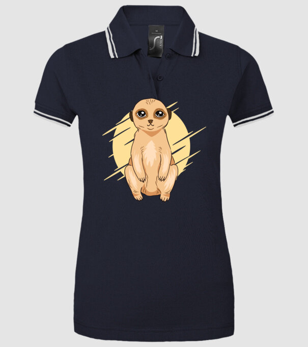 Suricată model albastru închis pe tricou