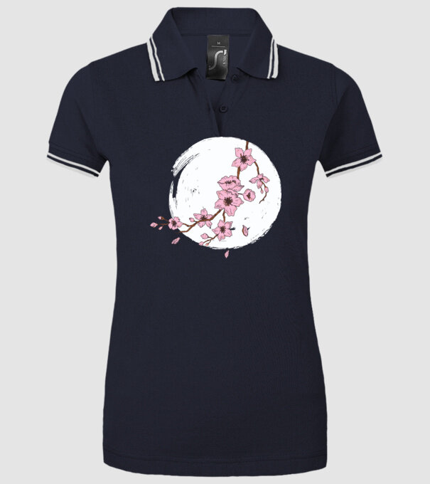 Înflorire de primăvară model albastru închis pe tricou