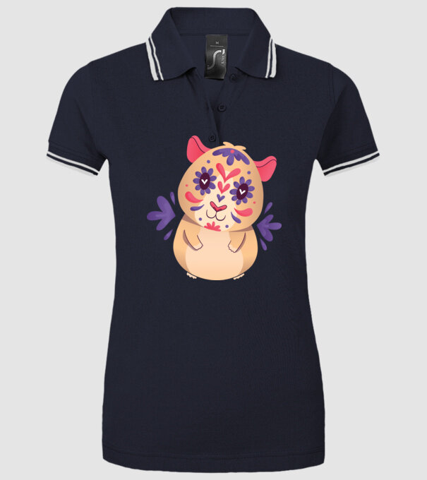Porcușor de Guineea model albastru închis pe tricou