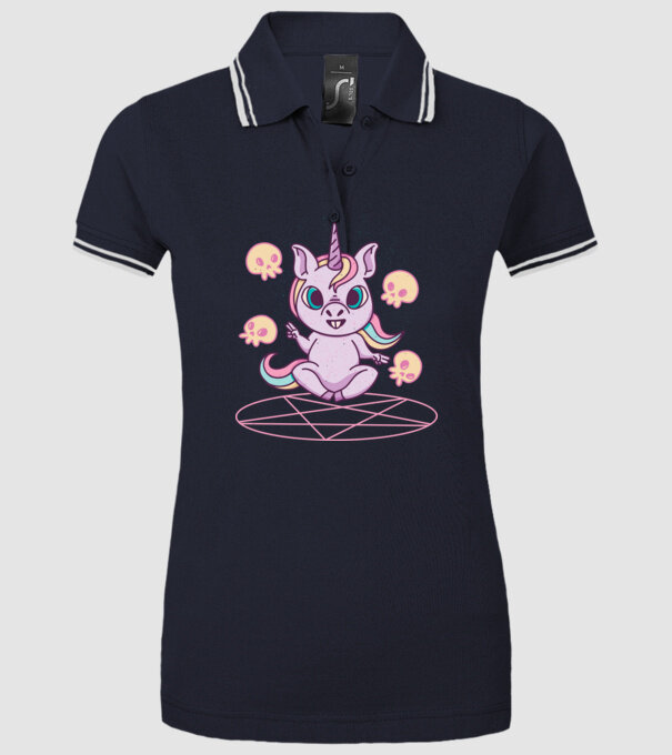 Unicorn invocare model albastru închis pe tricou