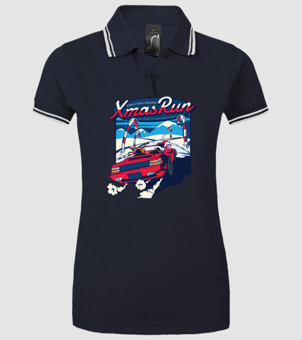 Xmas Outrun Retro Jucărie Crăciun model albastru închis pe tricou
