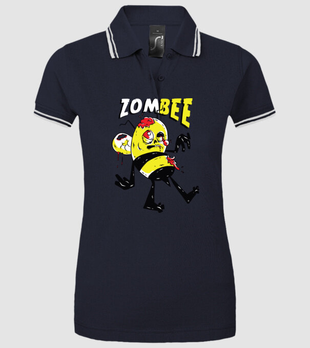 Zombee Albină Zombie model albastru închis pe tricou