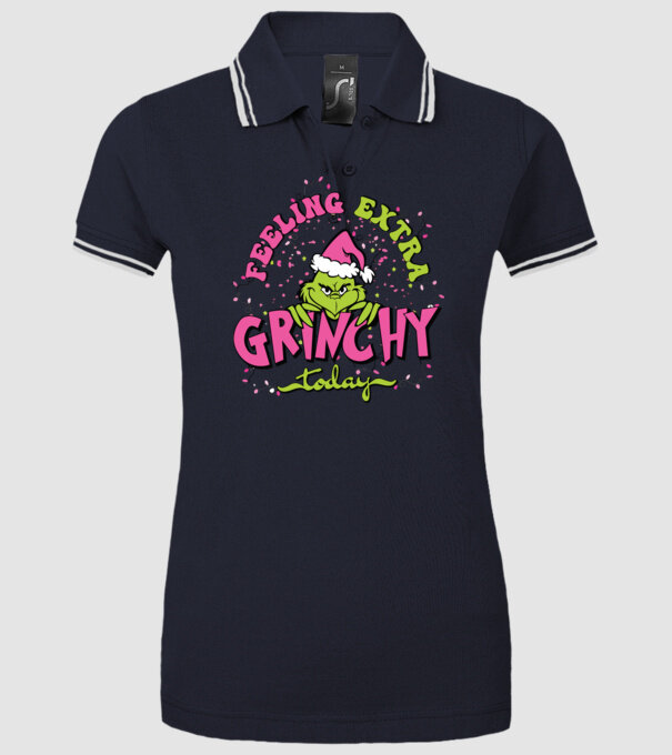 Feeling extra Grinchy today model albastru închis pe tricou