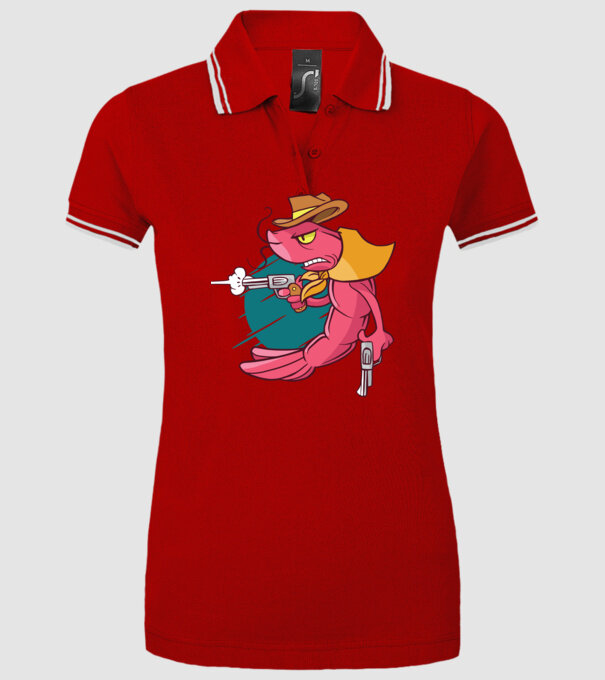 Rac înarmat model roșu pe tricou