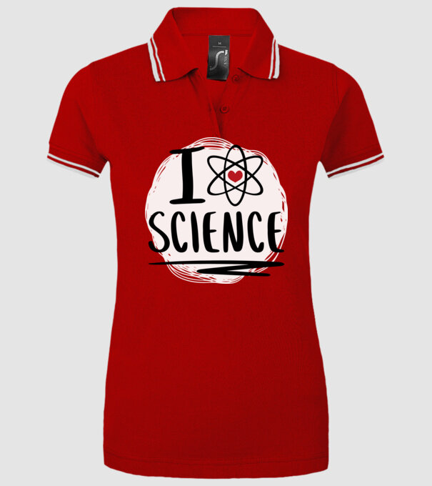I Love Science știință model roșu pe tricou