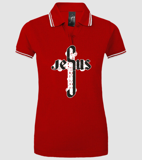 Iisus Cruce model roșu pe tricou