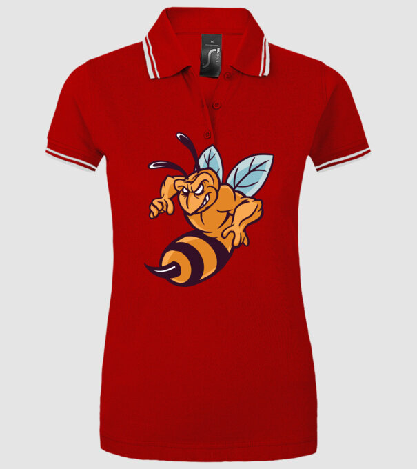 Viespe Supărată model roșu pe tricou