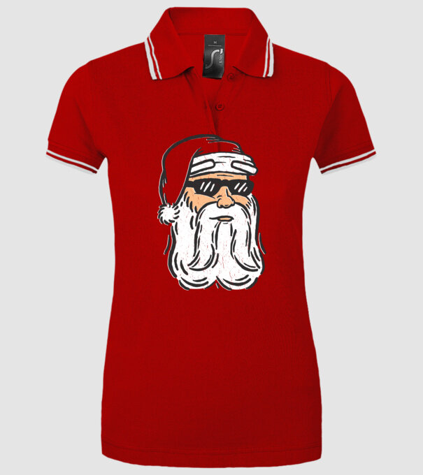 Cap Moș Crăciun model roșu pe tricou