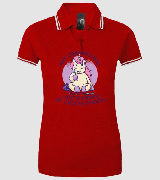 Nu mișcă nimeni, mi-a căzut acul de tricotat - Unicorn model roșu pe tricou