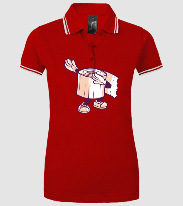Hârtie igienică DAB model roșu pe tricou