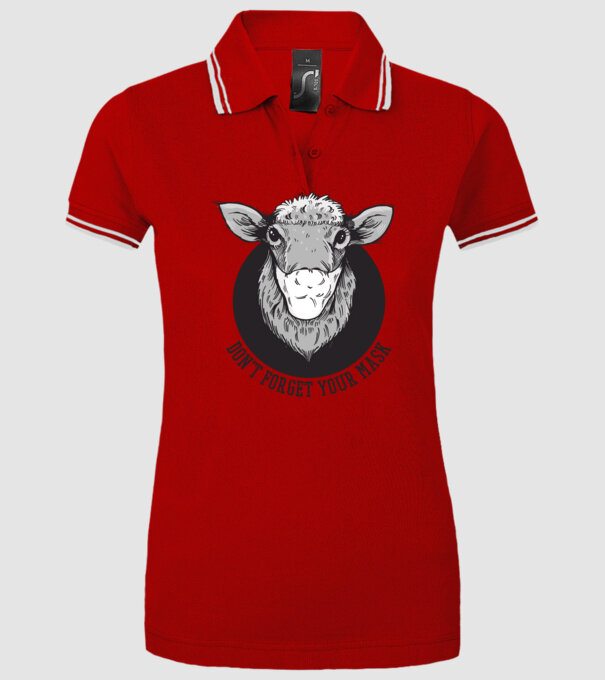 Don't forget your mask model roșu pe tricou