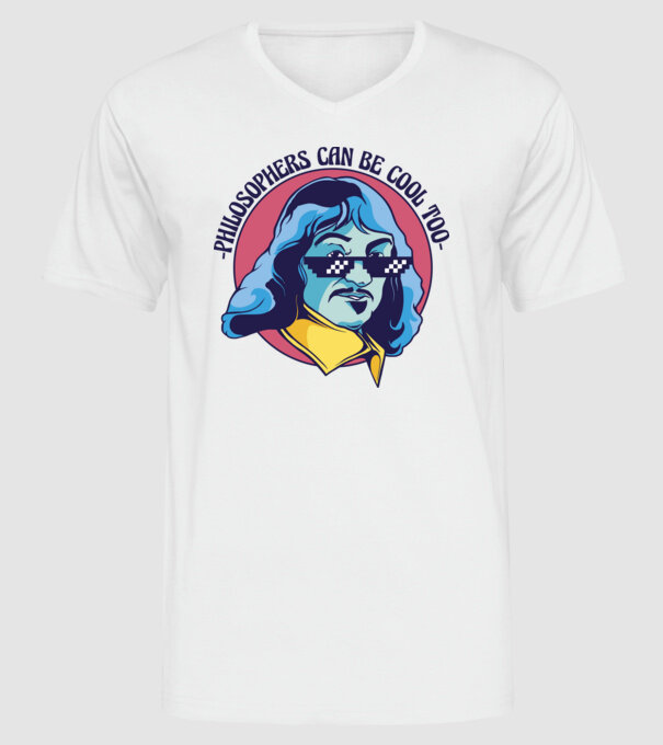 Chiar și Filozofii pot fi cool model alb pe tricou