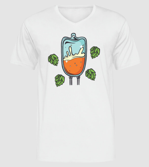 Grupa mea de sânge este IPA model alb pe tricou