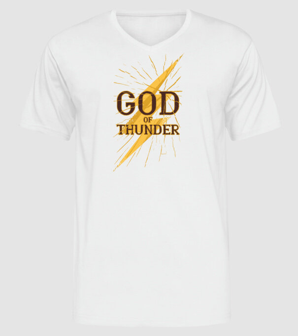 Zeul Fulgerului model alb pe tricou