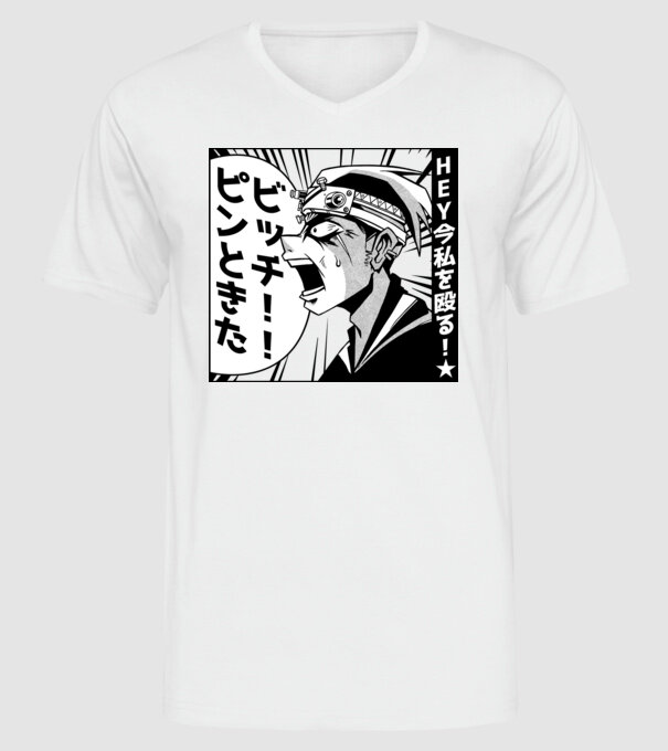 Cap Anime Manga model alb pe tricou