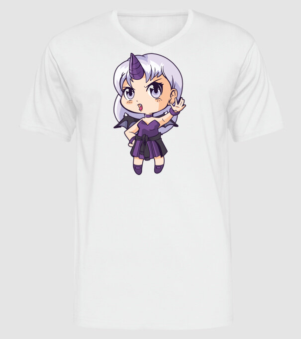 Anime Manga Fată Unicorn model alb pe tricou