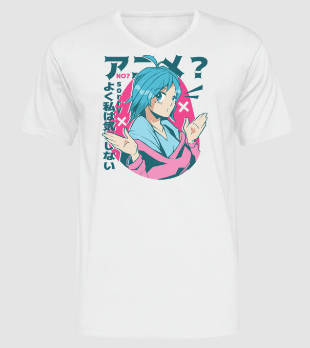 Tricou Anime model alb pe tricou