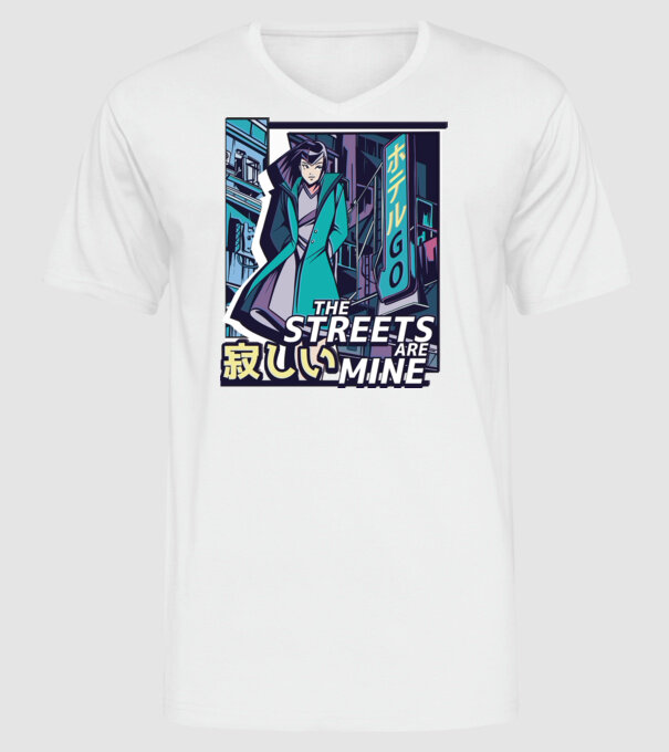 Anime Vaporwave benzi desenate model alb pe tricou
