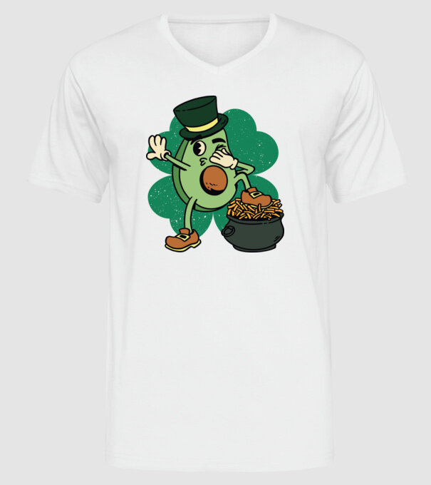 Avocado St. Patrick DAB model alb pe tricou