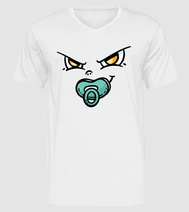 Zâmbet de bebe model alb pe tricou
