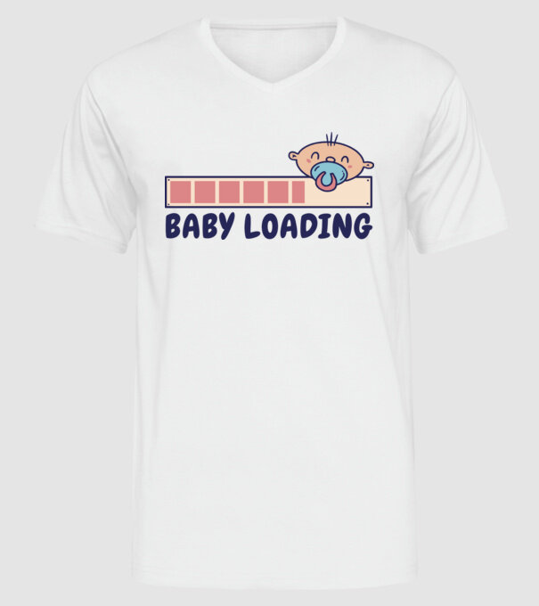 Bebe program încărcare model alb pe tricou