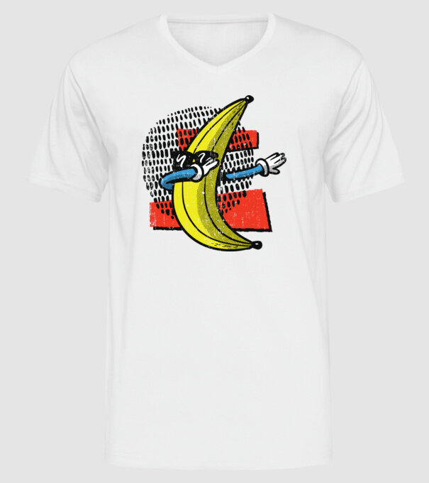 Banană DAB model alb pe tricou